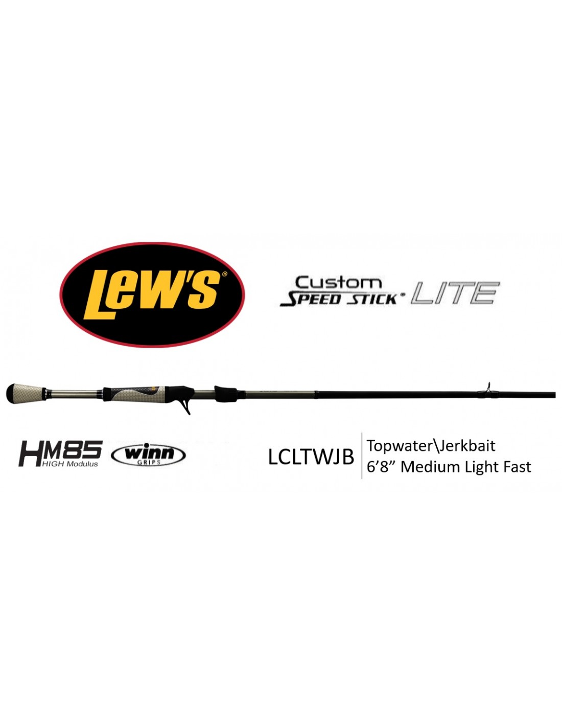 Lew's Custom Speed Stick Lite Topwater/Jerkbait 6'8" Medium Light Fast