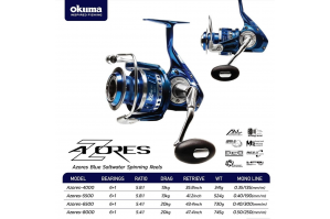 Okuma AZORES Blue Saltwater...