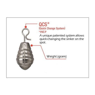 Varivas TG Grenade Quick-Change Tungsten Sinker Weight