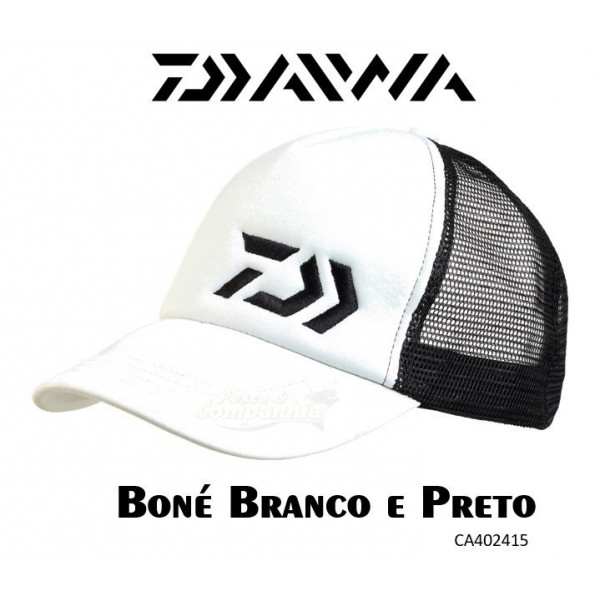 Daiwa Cap White and Black Quilted
