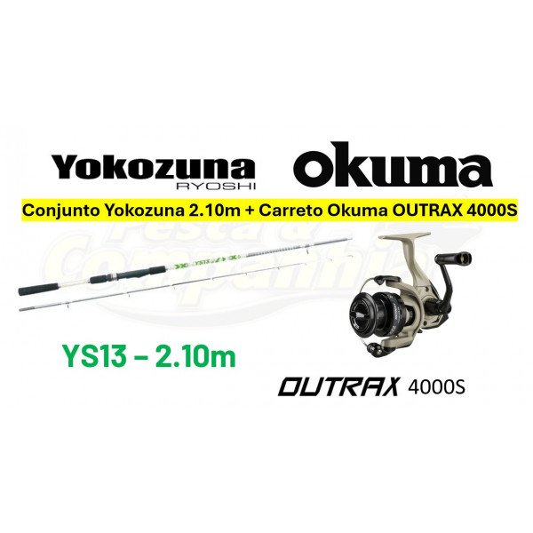 Conjunto Cana Yokozuna YS13 2.10m + Carreto Okuma Outrax 4000S