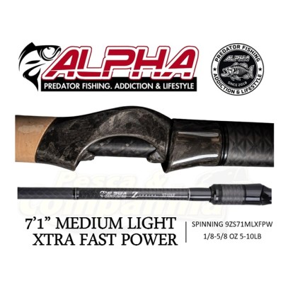 Alpha Z Series Spinning 7'1" Medium Light Xtra Fast POWER