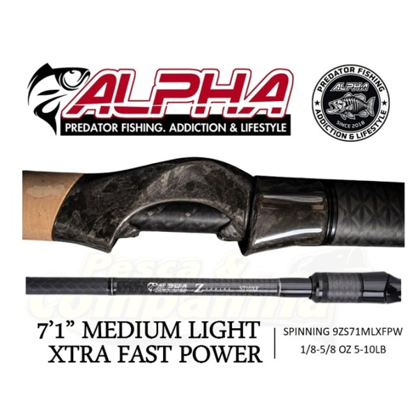 Alpha Z Series Spinning 7'1" Medium Light Xtra Fast POWER