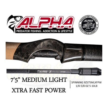 Alpha Z Series Spinning 7'5" Medium Light Xtra Fast POWER