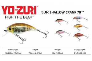 Yo-Zuri 3DR Shallow Crank 70”™